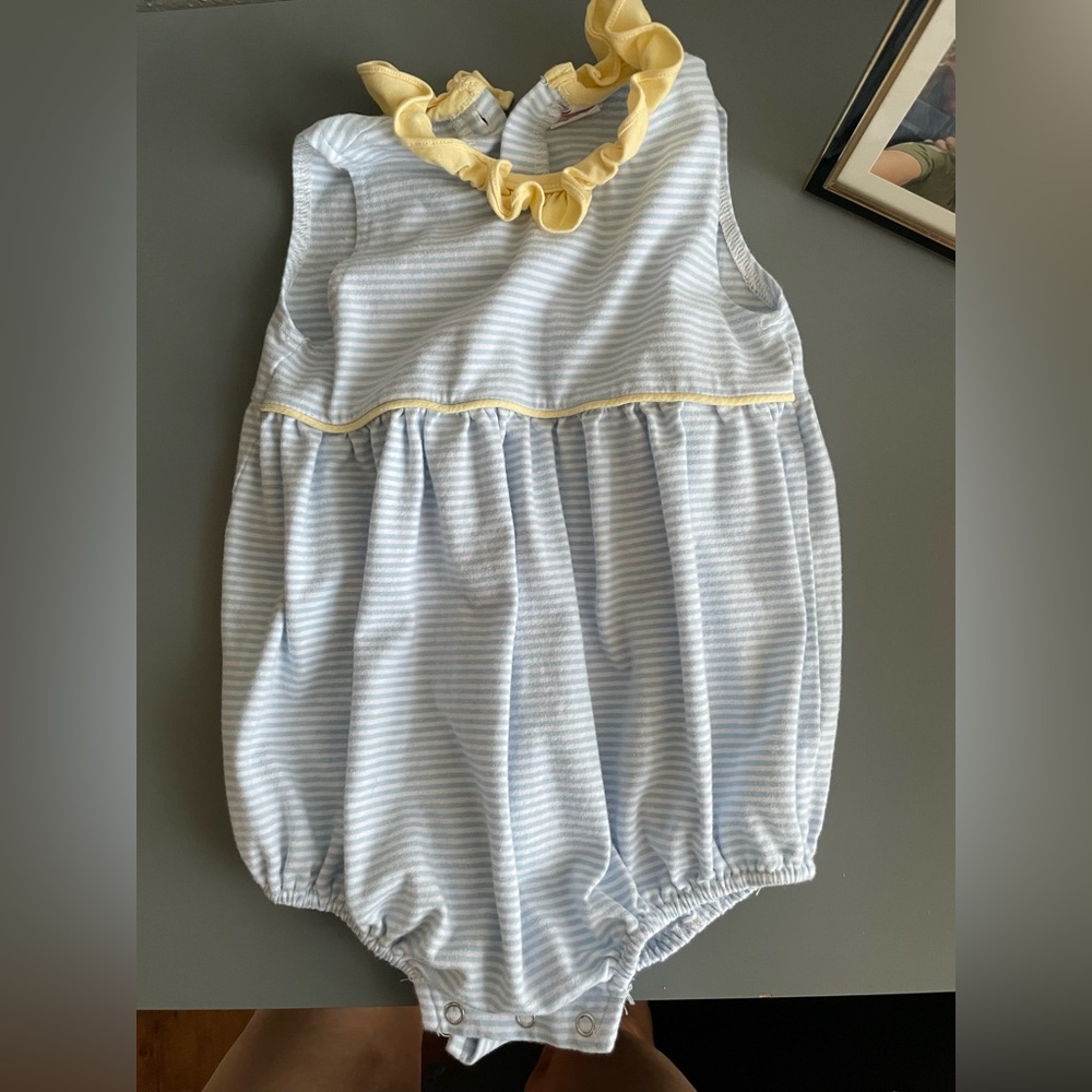 Stitchy Fish Bumble Romper 18m